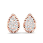 14k Gold Teardrop Diamond Fashion Earring Earring ABE-124-D  - Abtin & Co.