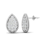 14k Gold Teardrop Diamond Fashion Earring Earring ABE-124-D  - Abtin & Co.
