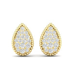 14k Gold Teardrop Diamond Fashion Earring Earring ABE-124-D  - Abtin & Co.