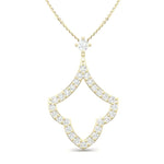 14K Gold Teardrop Diamond pendant Pendant ABP-100-D  - Abtin & Co.