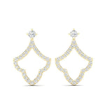 14k Gold Teardrop Fashion Diamond Earring Earring ABE-106.1-D-1  - Abtin & Co.