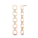 14k Rose Gold Diamond Chain-Link Drop Earrings Earring ABE-103.1C5-D  - Abtin & Co.