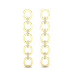 14k Two-toned Gold Chain-link Diamond Earrings Earring ABE-103.1Y-D  - Abtin & Co.