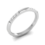 14k Gold Eternity Diamond Stackable Ring Wedding Band - Abtin & Company 