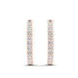 14k Gold Diamond Huggie Earrings - Abtin & Company 