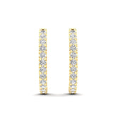 14k Gold Diamond Huggie Earrings - Abtin & Company 