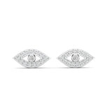 14k Gold Diamond Evil Eye Earring - Abtin & Company 