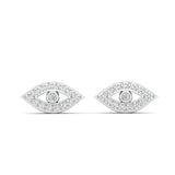 14k Gold Diamond Evil Eye Earring - Abtin & Company 