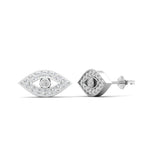 14k Gold Diamond Evil Eye Earring - Abtin & Company 