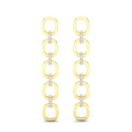 14k Two-toned Gold Chain-link Diamond Earrings - Abtin & Company 