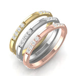 14k Gold Eternity Diamond Stackable Ring Wedding Band - Abtin & Company 