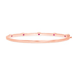 14K Gold Diamond and Ruby Bangle - Abtin & Company 