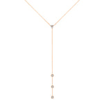 14K Gold Diamond Y-Necklace Lariat Necklace - Abtin & Company 
