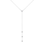 14K Gold Diamond Y-Necklace Lariat Necklace - Abtin & Company 