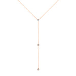 14K Diamond Y-Necklace Lariat Necklace - Abtin & Company 