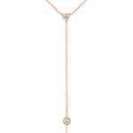 14K Diamond Y-Necklace Lariat Necklace - Abtin & Company 