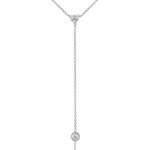 14K Diamond Y-Necklace Lariat Necklace - Abtin & Company 