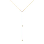 14K Diamond Y-Necklace Lariat Necklace - Abtin & Company 