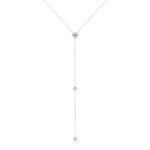 14K Gold Diamond Lariat Necklace Diamond Y-Necklace - Abtin & Company 