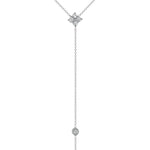 14K Gold Diamond Lariat Necklace Diamond Y-Necklace - Abtin & Company 