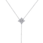 14K Gold Diamond Lariat Necklace Diamond Y-Necklace - Abtin & Company 