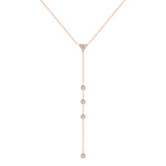 14K Gold Diamond Lariat Necklace Y-Necklace - Abtin & Company 