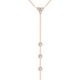 14K Gold Diamond Lariat Necklace Y-Necklace - Abtin & Company 