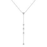 14K Gold Diamond Lariat Necklace Y-Necklace - Abtin & Company 