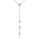 14K Gold Diamond Lariat Necklace Y-Necklace - Abtin & Company 