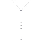 14K Gold Diamond Lariat Necklace Diamond Y-Necklace - Abtin & Company 
