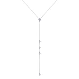 14K Gold Diamond Lariat Necklace Diamond Y-Necklace - Abtin & Company 