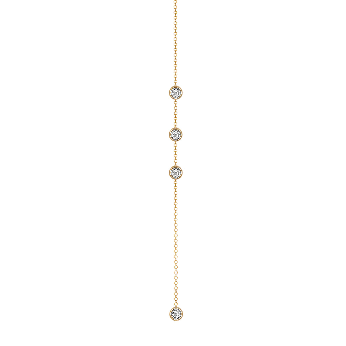 14K Gold Diamond Lariat Necklace Diamond Y-Necklace - Abtin & Company 