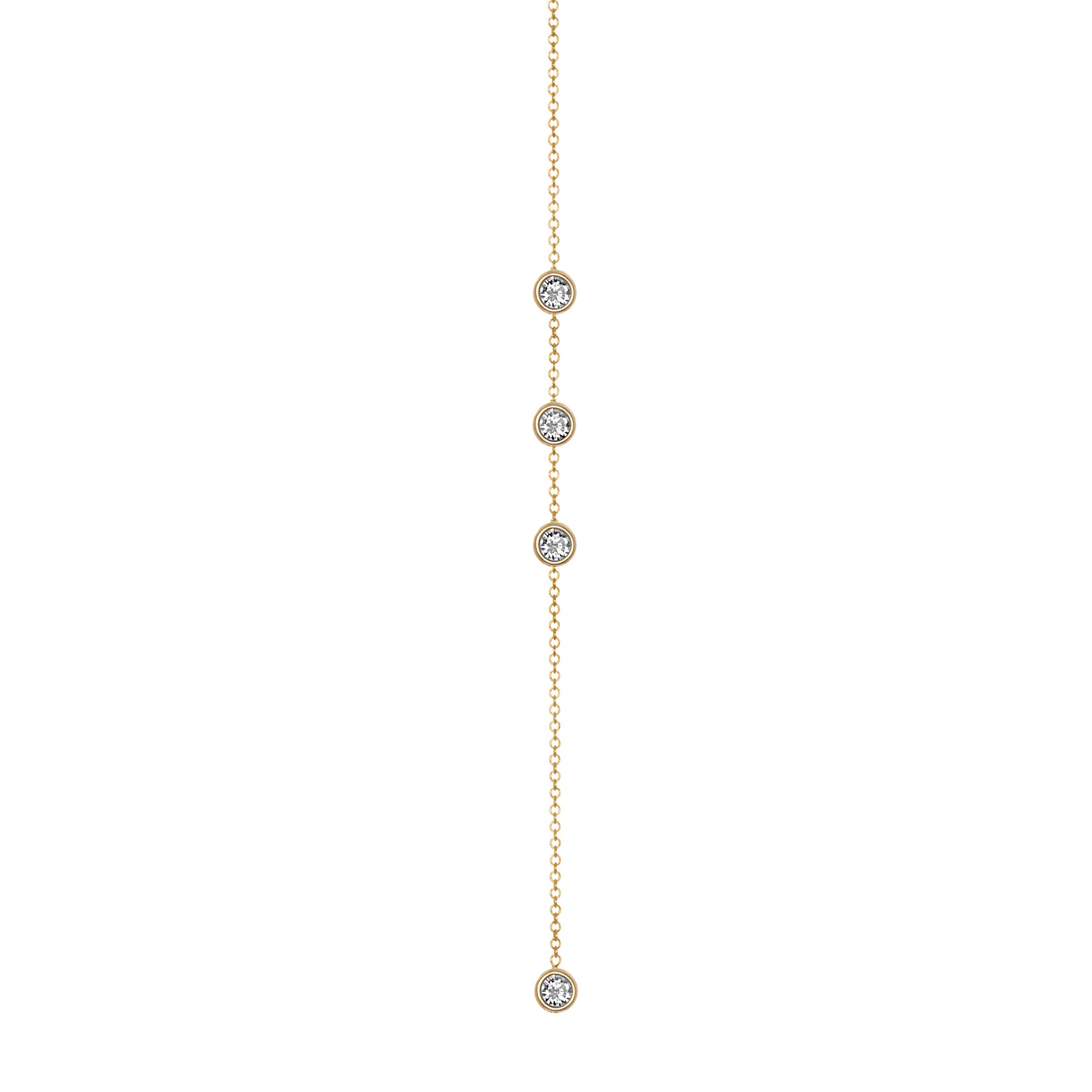 14K Gold Diamond Lariat Necklace Diamond Y-Necklace - Abtin & Company 