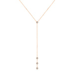 14K Gold Diamond Y-Necklace Lariat Necklace - Abtin & Company 
