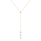 14K Gold Diamond Y-Necklace Lariat Necklace - Abtin & Company 