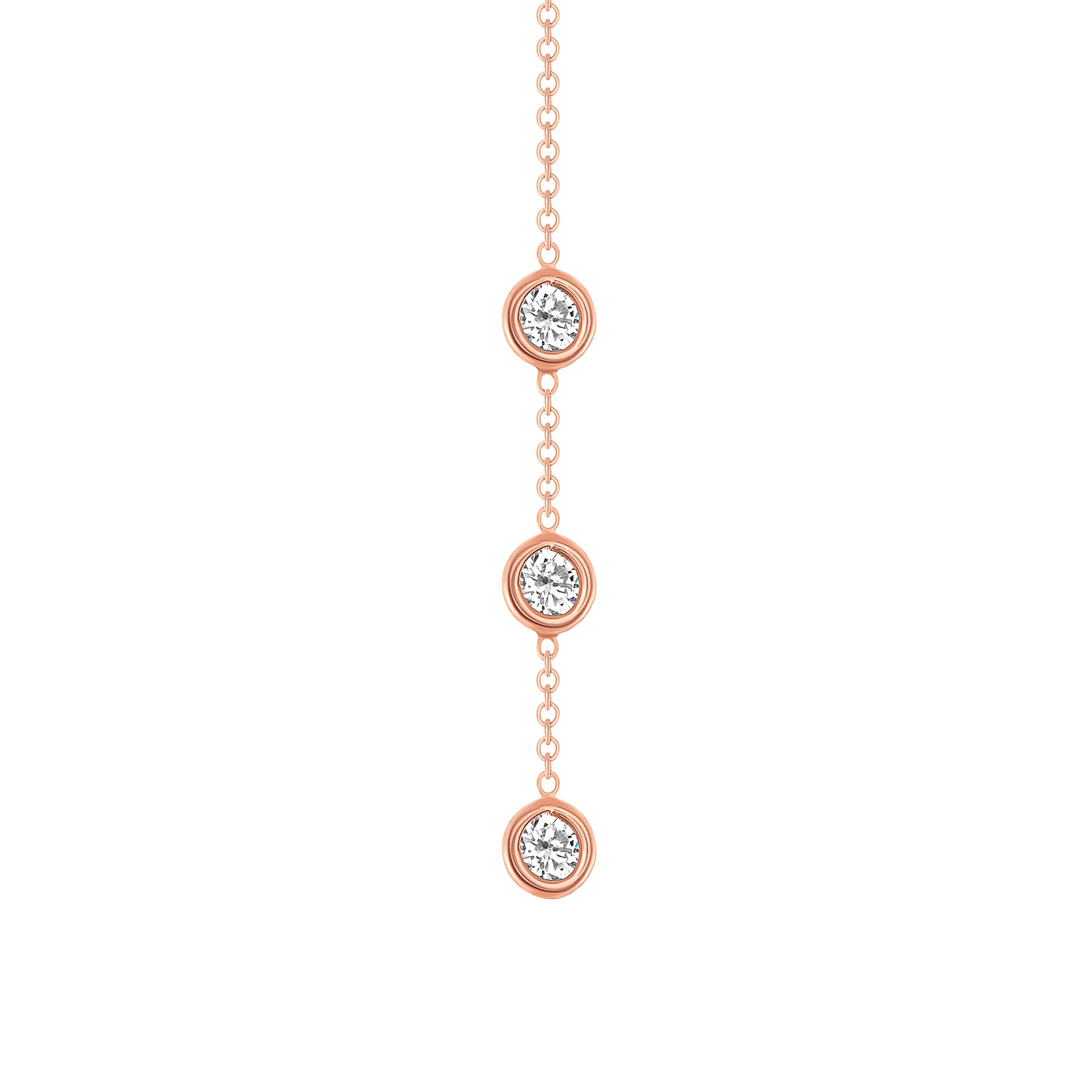 14K Gold Diamond Y-Necklace Lariat Necklace - Abtin & Company 