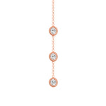 14K Gold Diamond Y-Necklace Lariat Necklace - Abtin & Company 