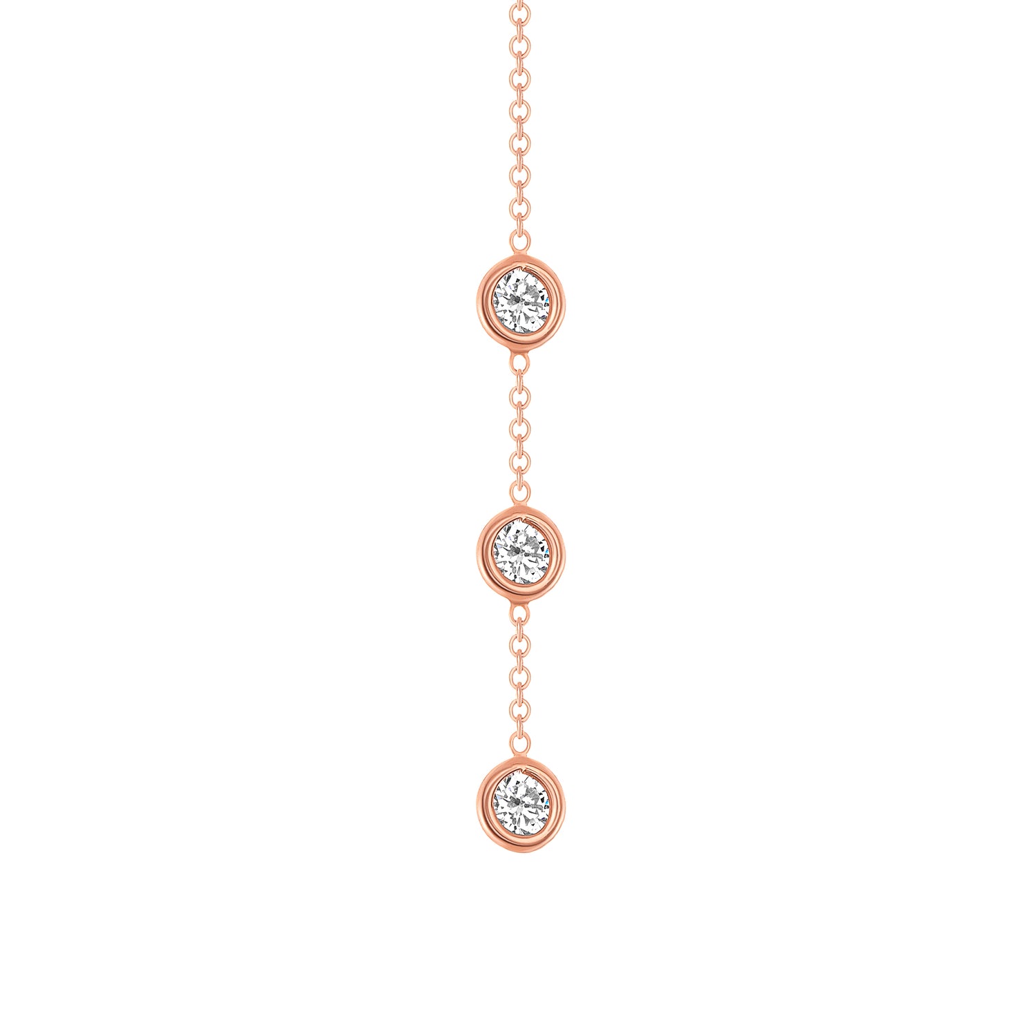 14K Gold Diamond Y-Necklace Lariat Necklace - Abtin & Company 