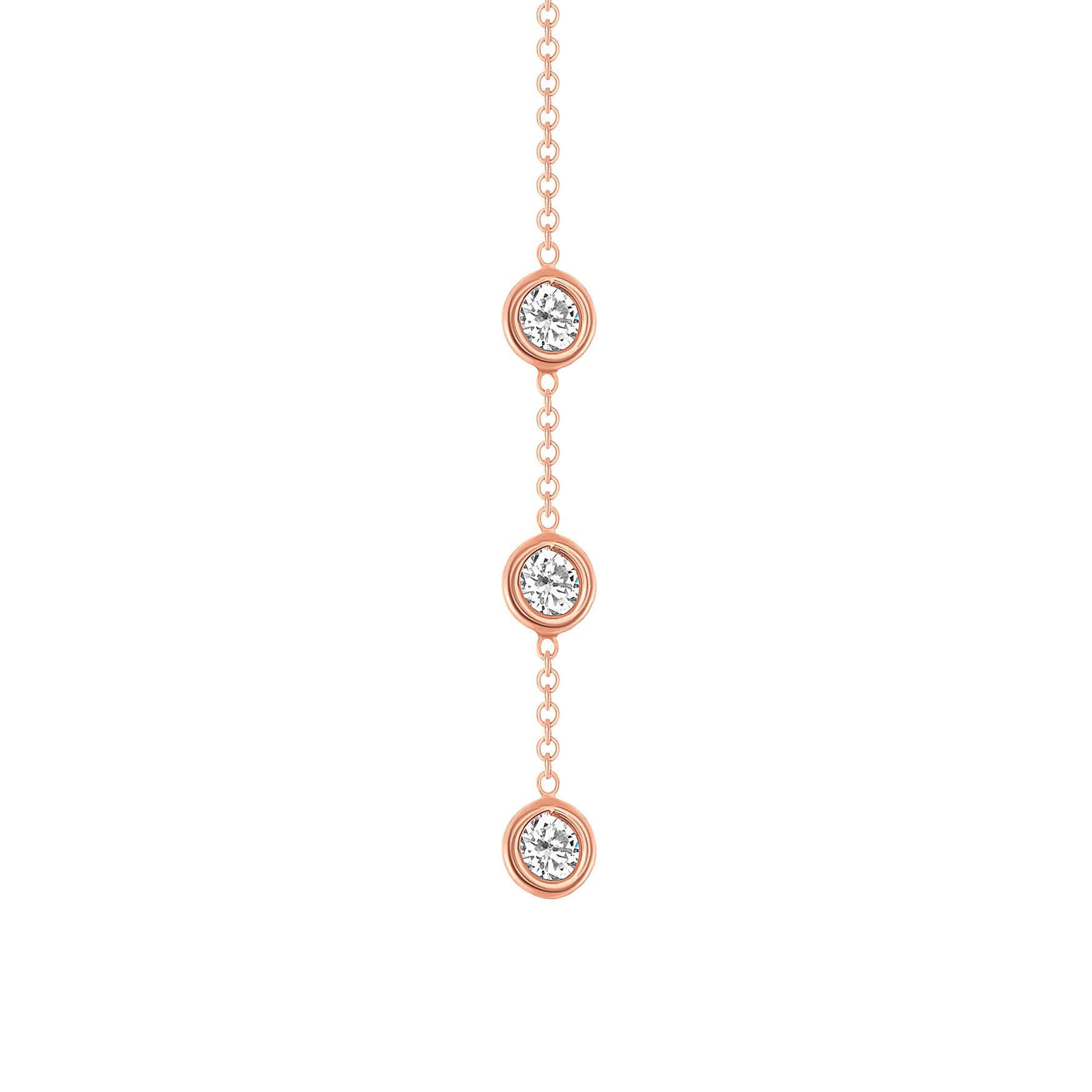14K Gold Diamond Y-Necklace Lariat Necklace - Abtin & Company 