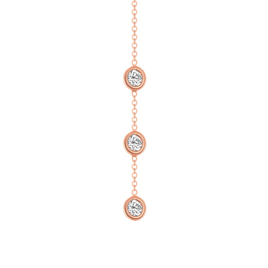 14K Gold Diamond Y-Necklace Lariat Necklace - Abtin & Company 