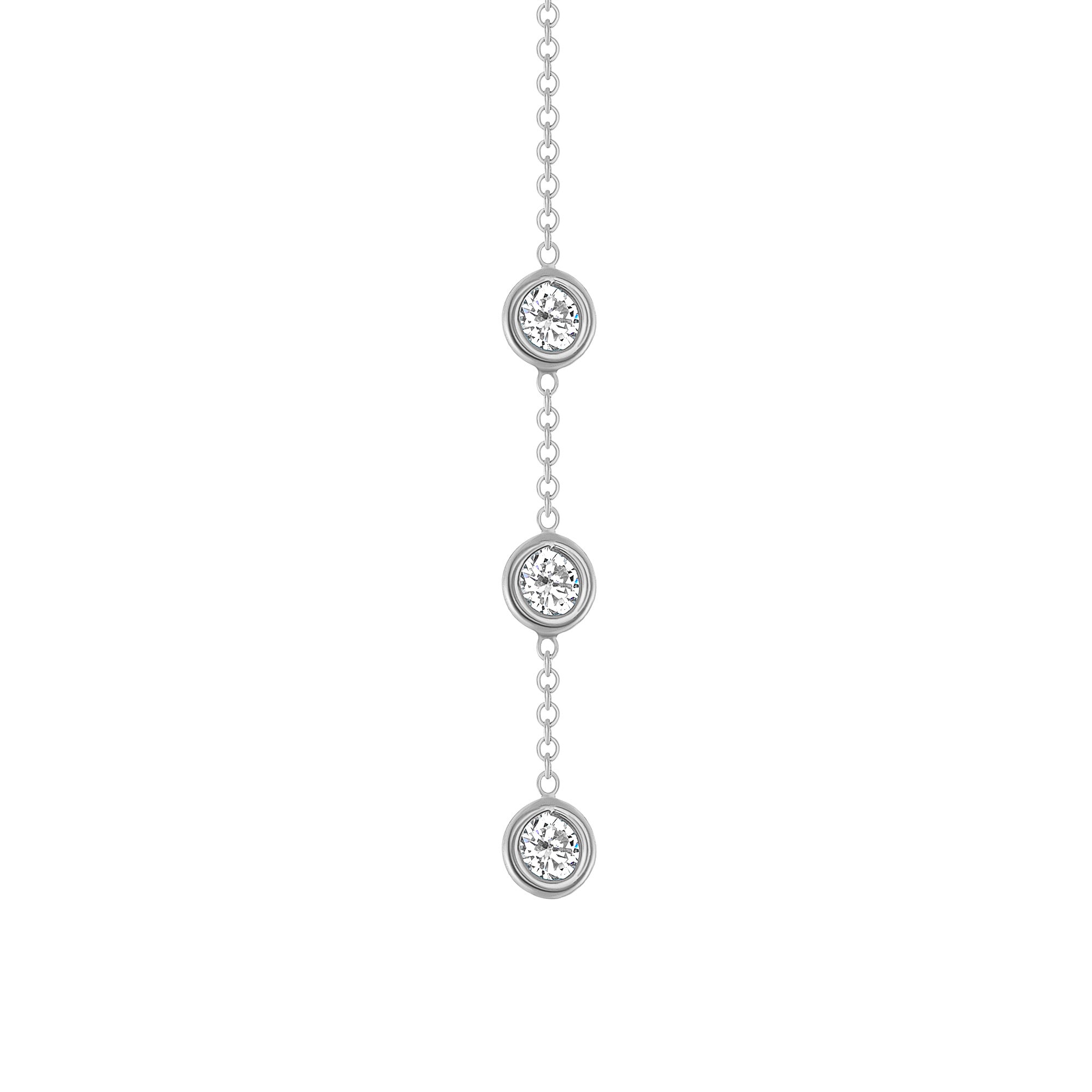 14K Gold Diamond Y-Necklace Lariat Necklace - Abtin & Company 