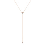 14K Diamond Y-Necklace Lariat Necklace - Abtin & Company 