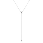 14K Diamond Y-Necklace Lariat Necklace - Abtin & Company 