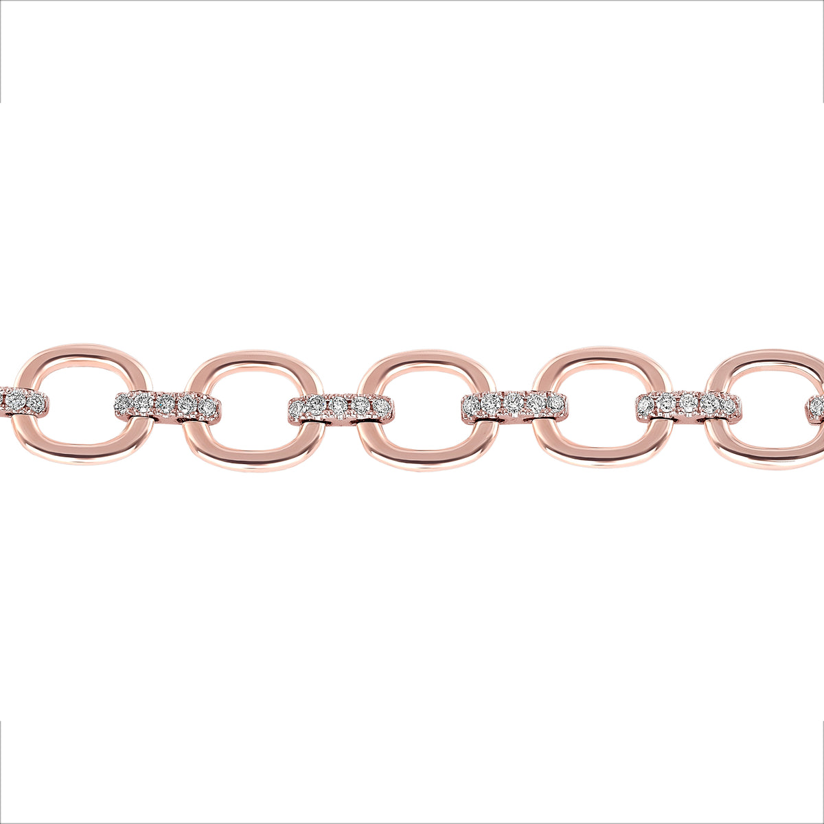 14K Gold Diamond Chain-Link Bracelet - Abtin & Company 