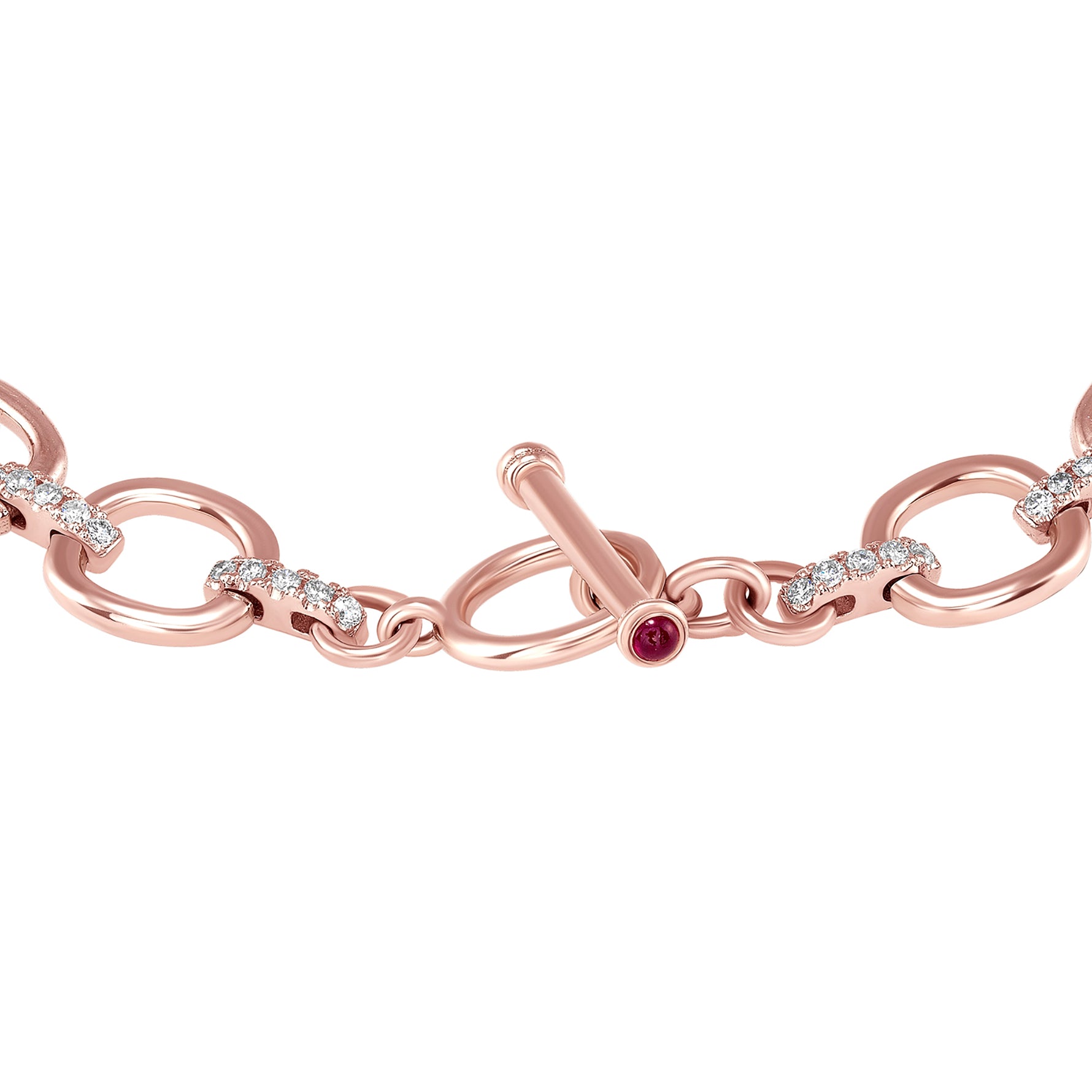 14K Gold Diamond Chain-Link Bracelet - Abtin & Company 