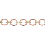 14K Gold Diamond Chain-Link Bracelet Two Tone Bracelet - Abtin & Company 