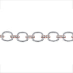 14K Gold Diamond Chain-Link Bracelet Two-Tone Bracelet - Abtin & Company 