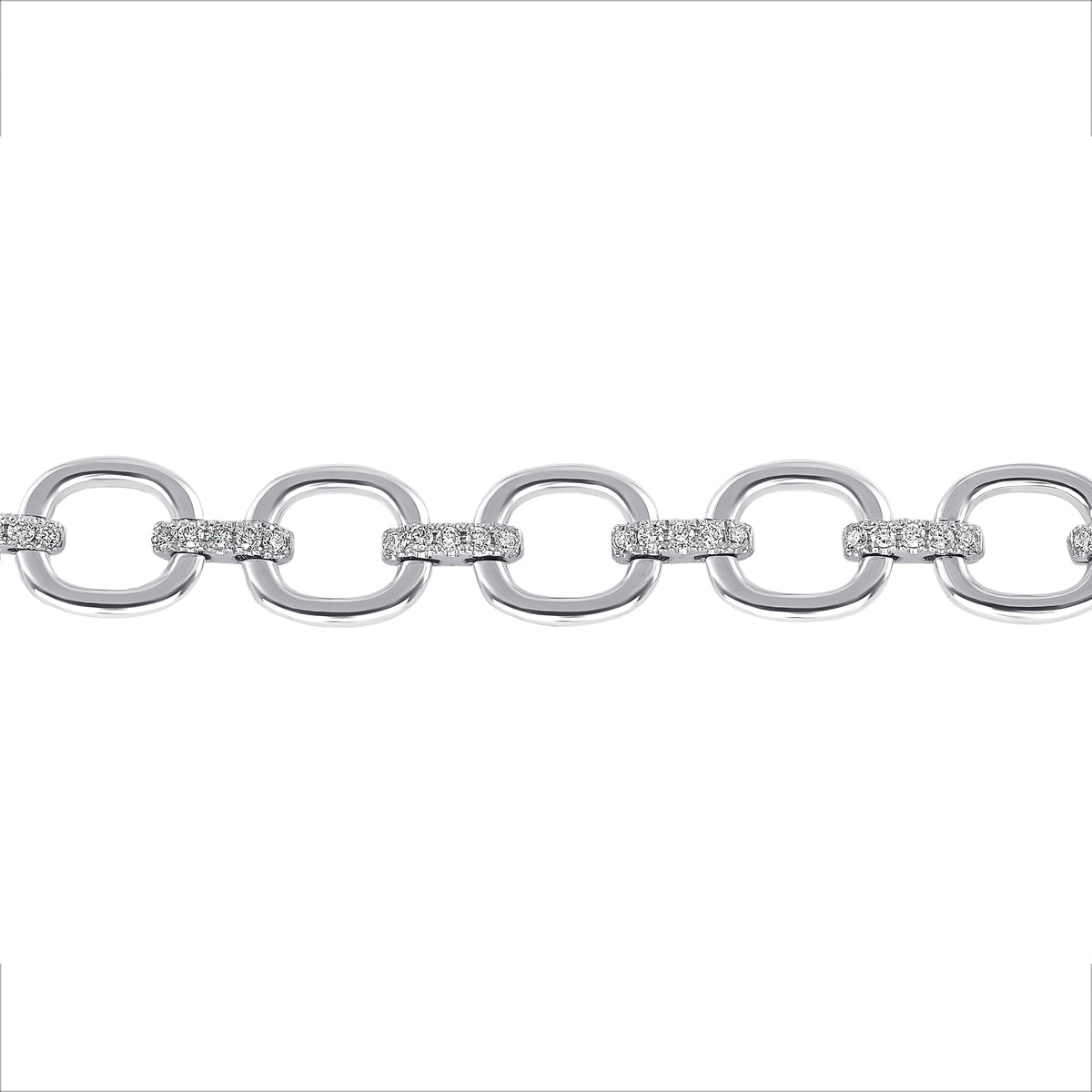 14K Gold Diamond Chain-Link Bracelet - Abtin & Company 