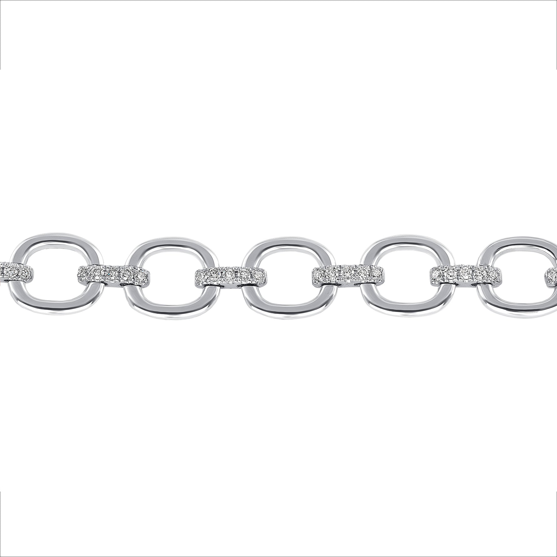 14K Gold Diamond Chain-Link Bracelet - Abtin & Company 