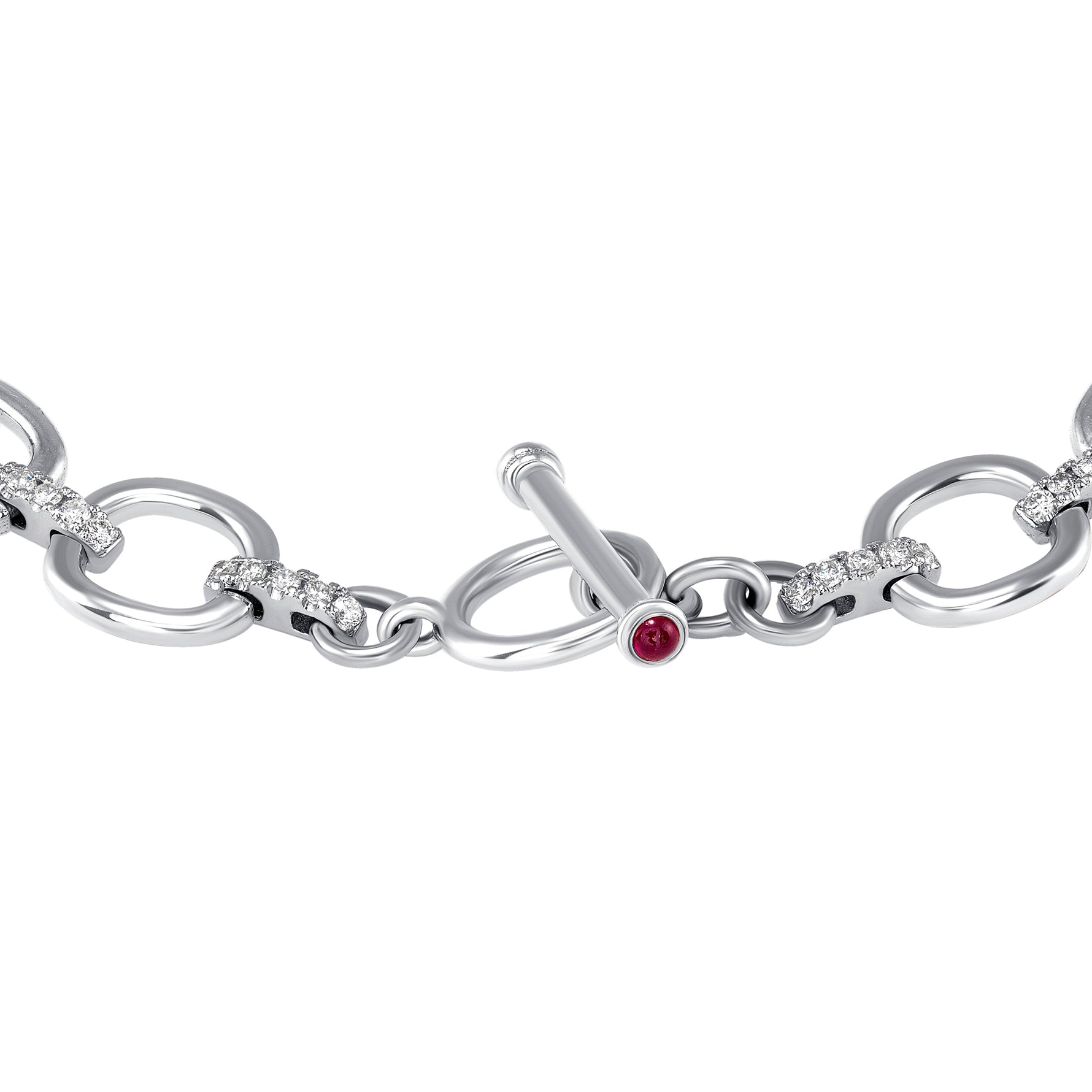 14K Gold Diamond Chain-Link Bracelet - Abtin & Company 